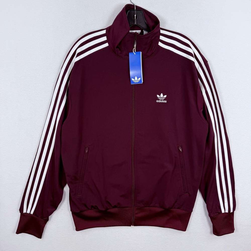 adidas Firebird Tracksuit Size L Mens Pant & Top Maroon Adicolor Originals NEW - Picture 2 of 14